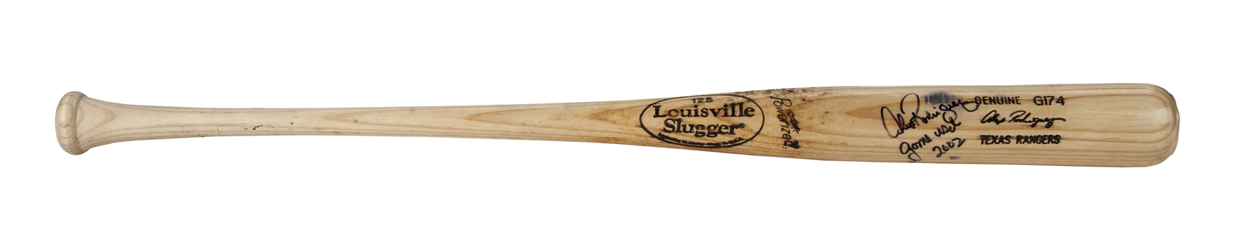 2001-03 Alex Rodriguez Batting Practice Used and Signed Louisville Slugger G174 Model Bat (PSA/DNA)